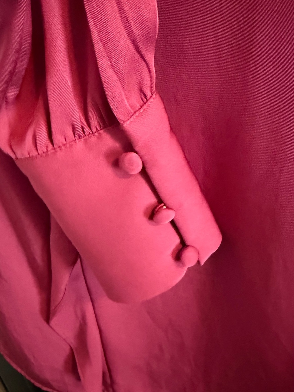 Express Hot Pink Ruffle Long-Sleeve Top - Picture 3 of 4
